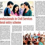 Scope for professionals in Civil Services through lateral entry scheme